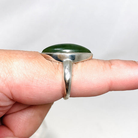 Jade Nephrite (Siberian) Marquise Ring Size 8.5 PRGJ409 - Nature's Magick