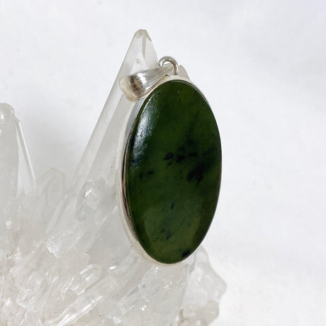 Jade Nephrite (Siberian) Oval Pendant PPGJ668 - Nature's Magick