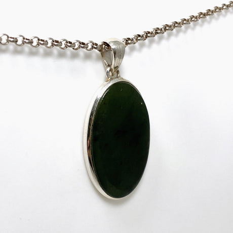 Jade Nephrite (Siberian) Oval Pendant PPGJ668 - Nature's Magick