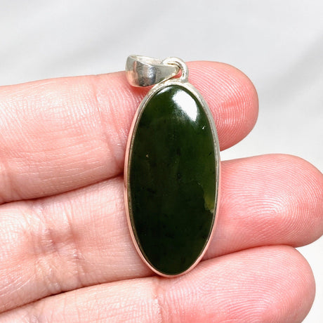 Jade Nephrite (Siberian) Oval Pendant PPGJ669 - Nature's Magick