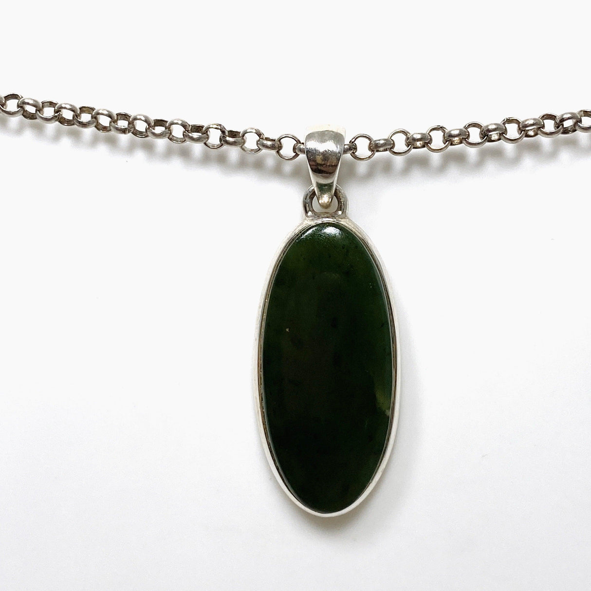 Jade Nephrite (Siberian) Oval Pendant PPGJ669 - Nature's Magick