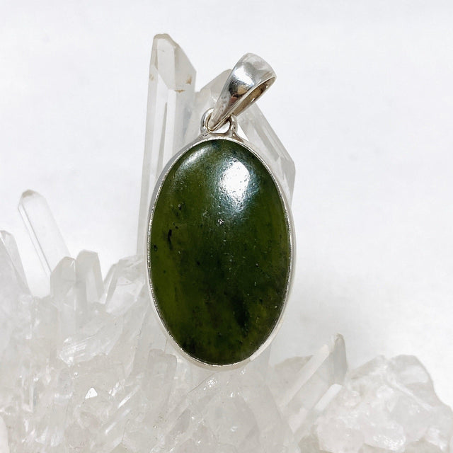 Jade Nephrite (Siberian) Oval Pendant PPGJ670 - Nature's Magick