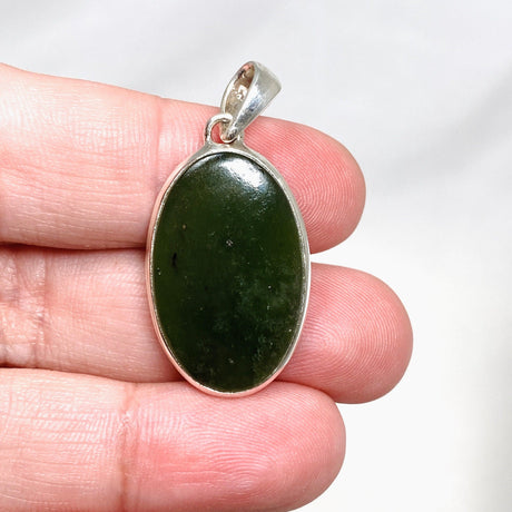 Jade Nephrite (Siberian) Oval Pendant PPGJ670 - Nature's Magick