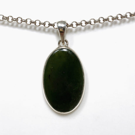 Jade Nephrite (Siberian) Oval Pendant PPGJ670 - Nature's Magick