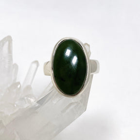 Jade Nephrite (Siberian) Oval Ring Size 8 PRGJ410 - Nature's Magick