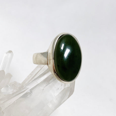 Jade Nephrite (Siberian) Oval Ring Size 8 PRGJ410 - Nature's Magick