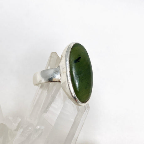 Jade Nephrite (Siberian) Oval Ring Size 8 PRGJ414 - Nature's Magick