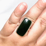 Jade Nephrite (Siberian) Rectangular Ring Size 11 PRGJ402 - Nature's Magick