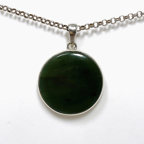 Jade Nephrite (Siberian) Round Pendant PPGJ671 - Nature's Magick