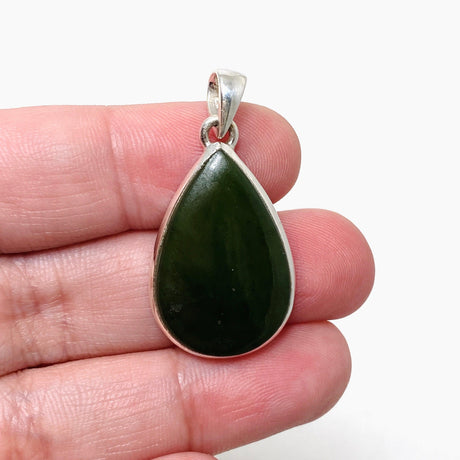 Jade Nephrite (Siberian) Teardrop Pendant PPGJ672 - Nature's Magick