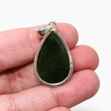 Jade Nephrite (Siberian) Teardrop Pendant PPGJ672 - Nature's Magick