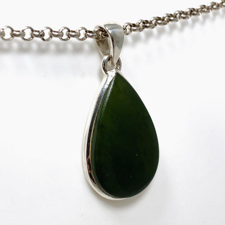 Jade Nephrite (Siberian) Teardrop Pendant PPGJ672 - Nature's Magick