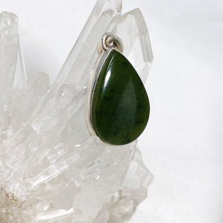 Jade Nephrite (Siberian) Teardrop Pendant PPGJ673 - Nature's Magick