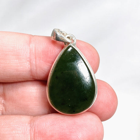 Jade Nephrite (Siberian) Teardrop Pendant PPGJ673 - Nature's Magick