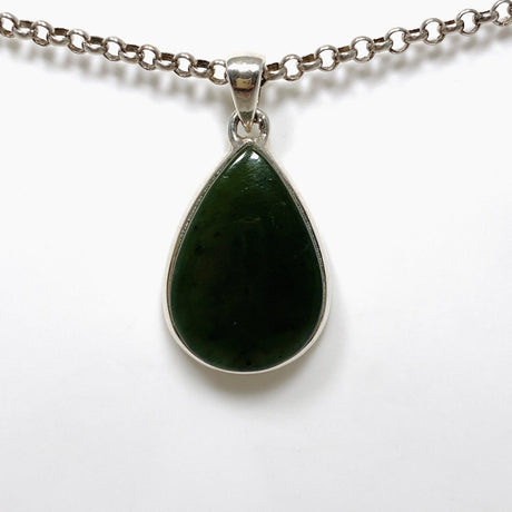 Jade Nephrite (Siberian) Teardrop Pendant PPGJ673 - Nature's Magick