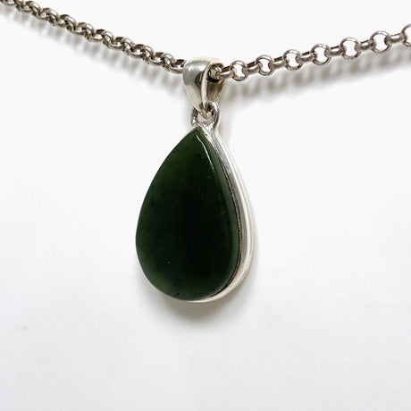 Jade Nephrite (Siberian) Teardrop Pendant PPGJ673 - Nature's Magick