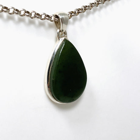 Jade Nephrite (Siberian) Teardrop Pendant PPGJ673 - Nature's Magick