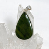 Jade Nephrite (Siberian) Teardrop Pendant PPGJ675 - Nature's Magick