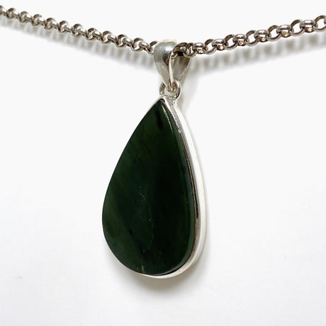 Jade Nephrite (Siberian) Teardrop Pendant PPGJ675 - Nature's Magick