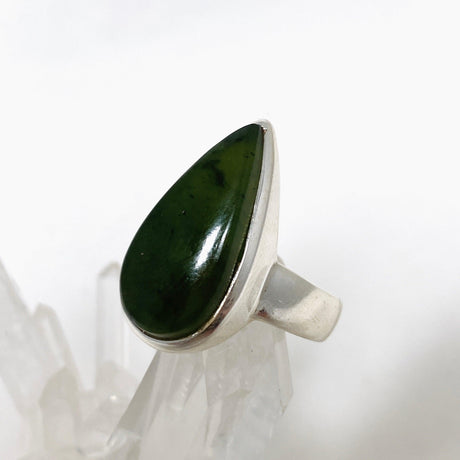 Jade Nephrite (Siberian) Teardrop Ring Size 9 PRGJ404 - Nature's Magick