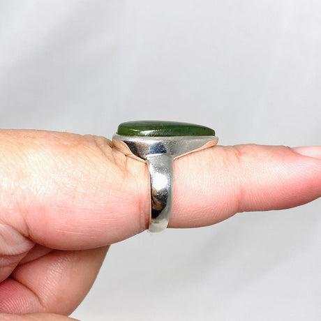 Jade Nephrite (Siberian) Teardrop Ring Size 9 PRGJ404 - Nature's Magick