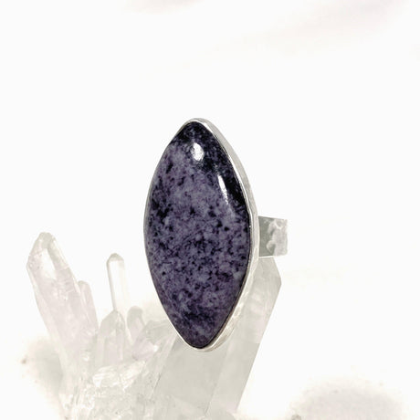 Kammererite Marquise Ring with Hammered Band Size 11 KRGJ3142 - Nature's Magick