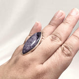 Kammererite Marquise Ring with Hammered Band Size 11 KRGJ3142 - Nature's Magick