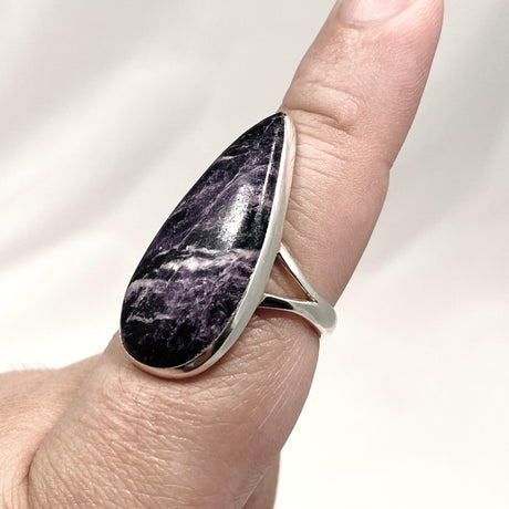 Kammererite Teardrop Split Band Ring Size 9 KRGJ3143 - Nature's Magick