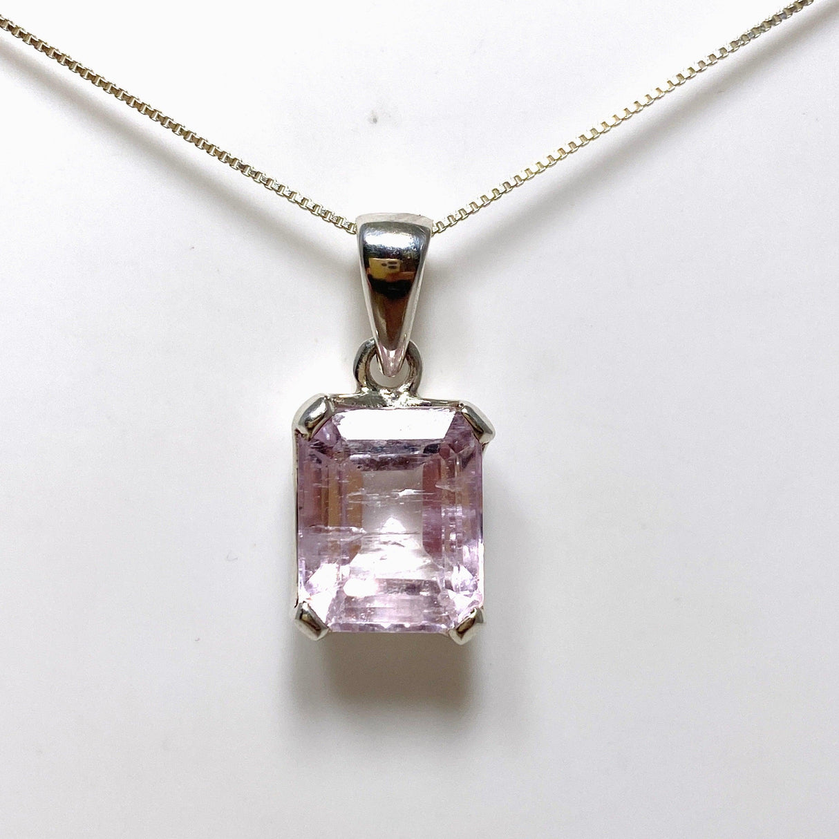 Kunzite Faceted Rectangular Pendant PPGJ709 - Nature's Magick