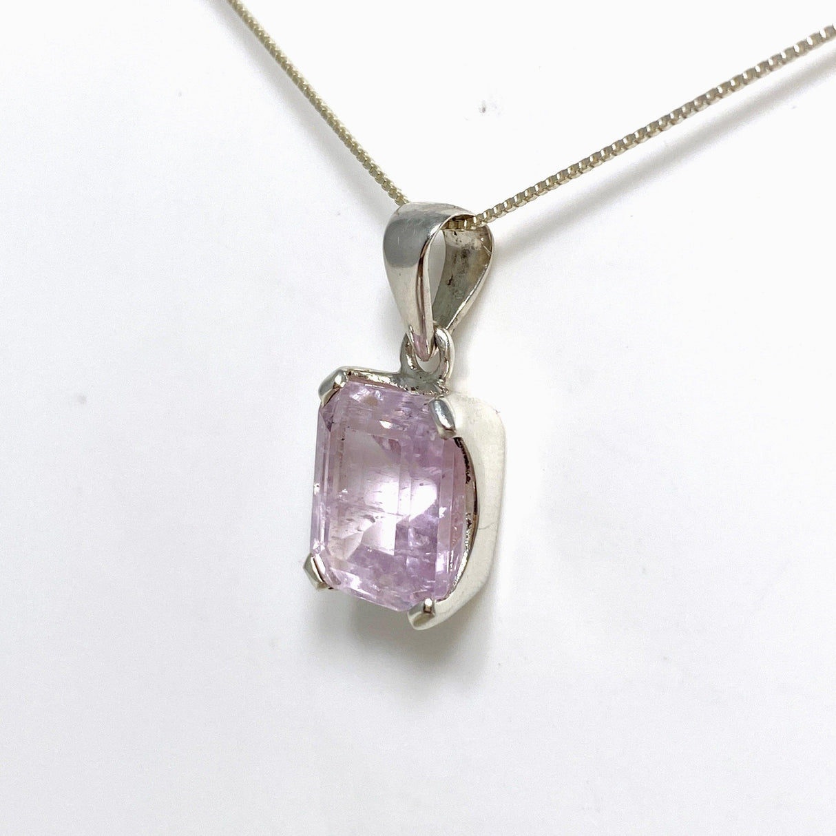 Kunzite Faceted Rectangular Pendant PPGJ709 - Nature's Magick