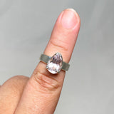 Kunzite Faceted Teardrop Ring Size 7 PRGJ459 - Nature's Magick