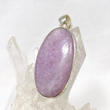 Kunzite Oval Pendant in a Hammered Setting KPGJ4299 - Nature's Magick