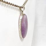 Kunzite Oval Pendant in a Hammered Setting KPGJ4299 - Nature's Magick