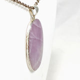 Kunzite Oval Pendant in a Hammered Setting KPGJ4301 - Nature's Magick