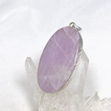 Kunzite Oval Pendant in a Hammered Setting KPGJ4301 - Nature's Magick