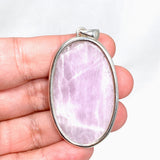 Kunzite Oval Pendant in a Hammered Setting KPGJ4301 - Nature's Magick