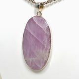 Kunzite Oval Pendant in a Hammered Setting KPGJ4301 - Nature's Magick