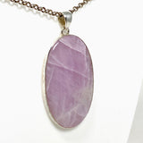 Kunzite Oval Pendant in a Hammered Setting KPGJ4301 - Nature's Magick