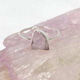 Kunzite Raw Crystal Fine Band Ring R3701-KUN - Nature's Magick