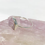 Kunzite Raw Crystal Fine Band Ring R3701-KUN - Nature's Magick