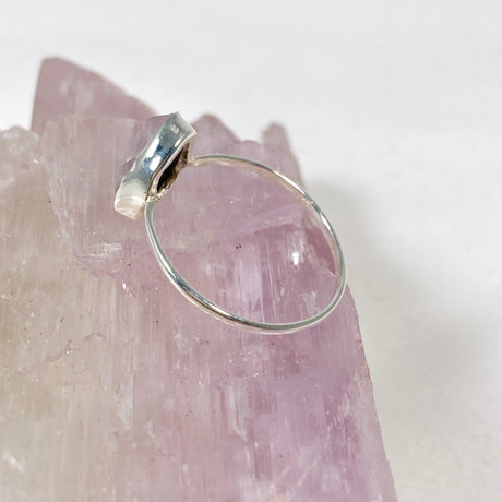 Kunzite Raw Crystal Fine Band Ring R3701-KUN - Nature's Magick