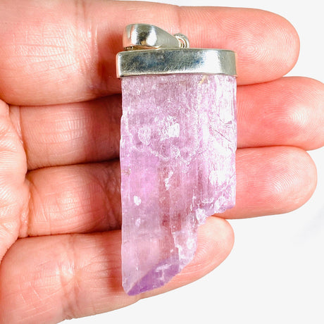 Kunzite Raw Crystal Pendant PPGJ529 - Nature's Magick