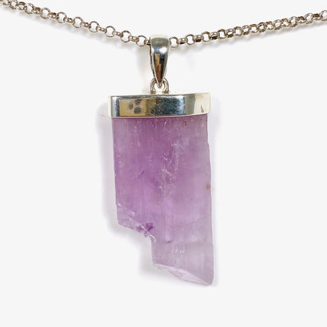 Kunzite Raw Crystal Pendant PPGJ529 - Nature's Magick