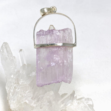 Kunzite Raw Crystal Pendant PPGJ710 - Nature's Magick