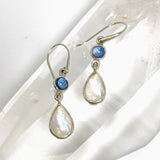 Moonstone and Kyanite Cabochon Multi-stone Earrings PEGJ343