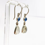 Moonstone and Kyanite Cabochon Multi-stone Earrings PEGJ343