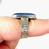 Kyanite oval beaten band ring s.9 KRGJ2698