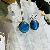 Kyanite round earrings KEGJ1271 - Nature's Magick