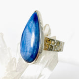 Kyanite teardrop beaten band ring s.11 KRGJ2701