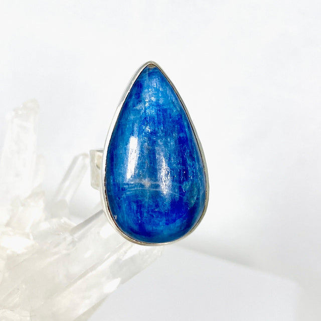 Kyanite teardrop beaten band ring s.8 KRGJ2700